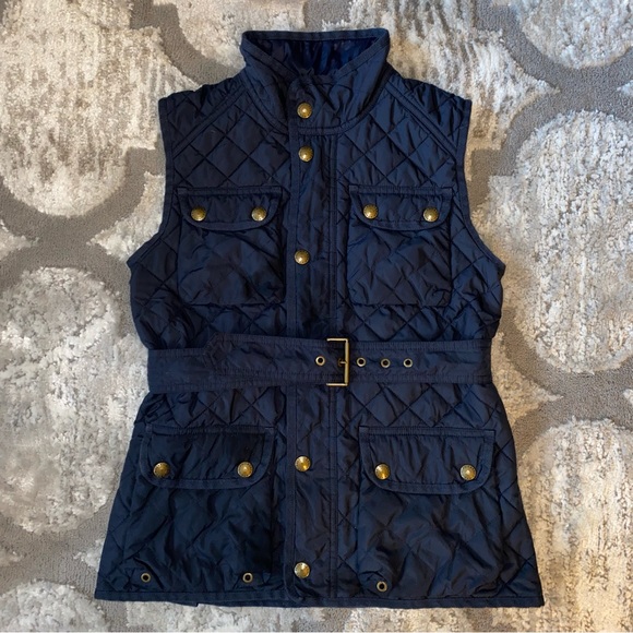 Girls Polo Ralph Lauren Navy Blue Vest Size Large 12/14 - Picture 1 of 4